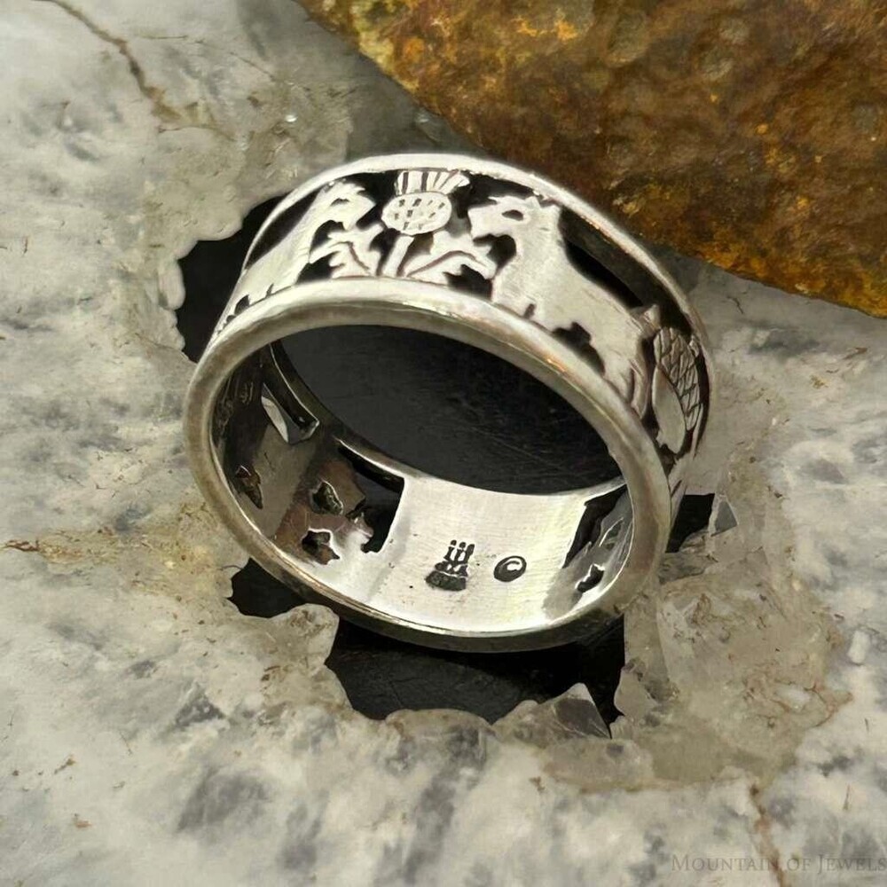Vintage James Avery Sterling Silver Dogs Ring Size 8.5 For Women - Picture 7 of 10